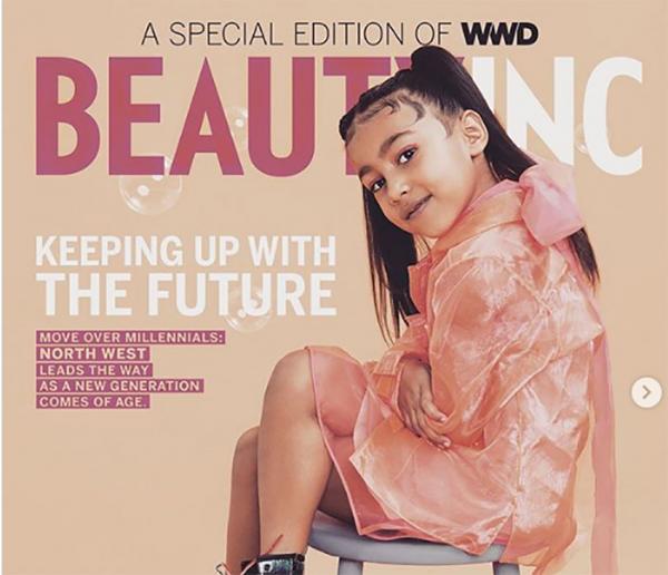 Aos 5 anos, filha de Kim Kardashian estreia em capa de revista