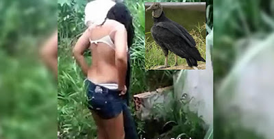 Mulher com mal cheiro nas partes íntimas é atacada por urubus durante relação com namorado no mato