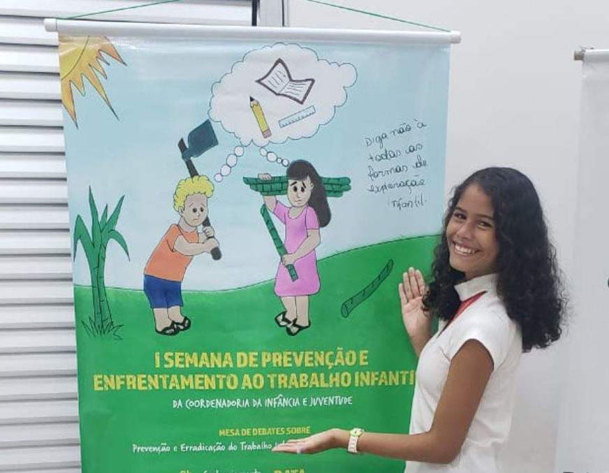 Adolescente de Manaus ganha concurso nacional de desenhos sobre trabalho infantil