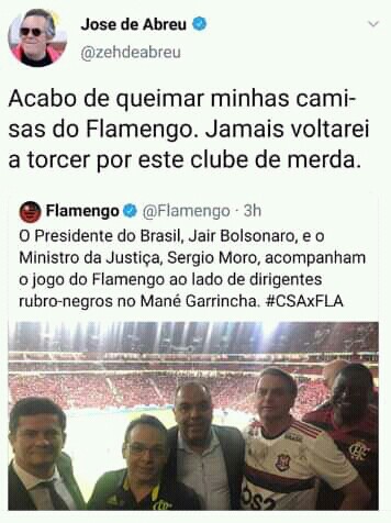Ativista doente da esquerda e ator da Globo, José de Abreu, chamou o Flamengo de clube de merda, entenda