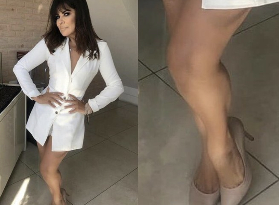 Perna torta de Mara Maravilha em foto vira meme: ‘Mulher elástica’