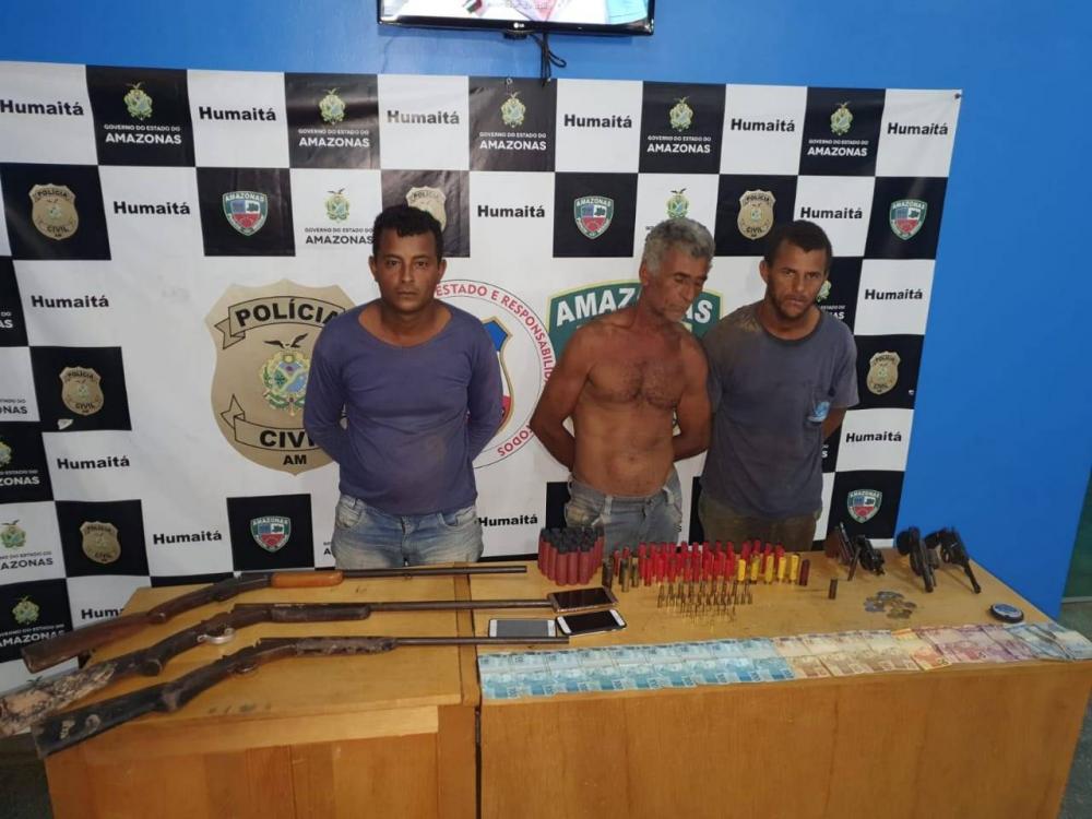 Operação em Humaitá prende pai e filhos fortemente armados