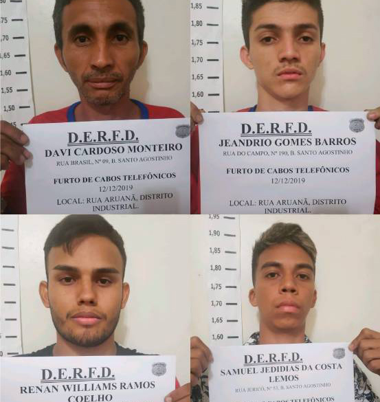 Preso grupo por furto de fio de cobre de empresa de telecomunicação