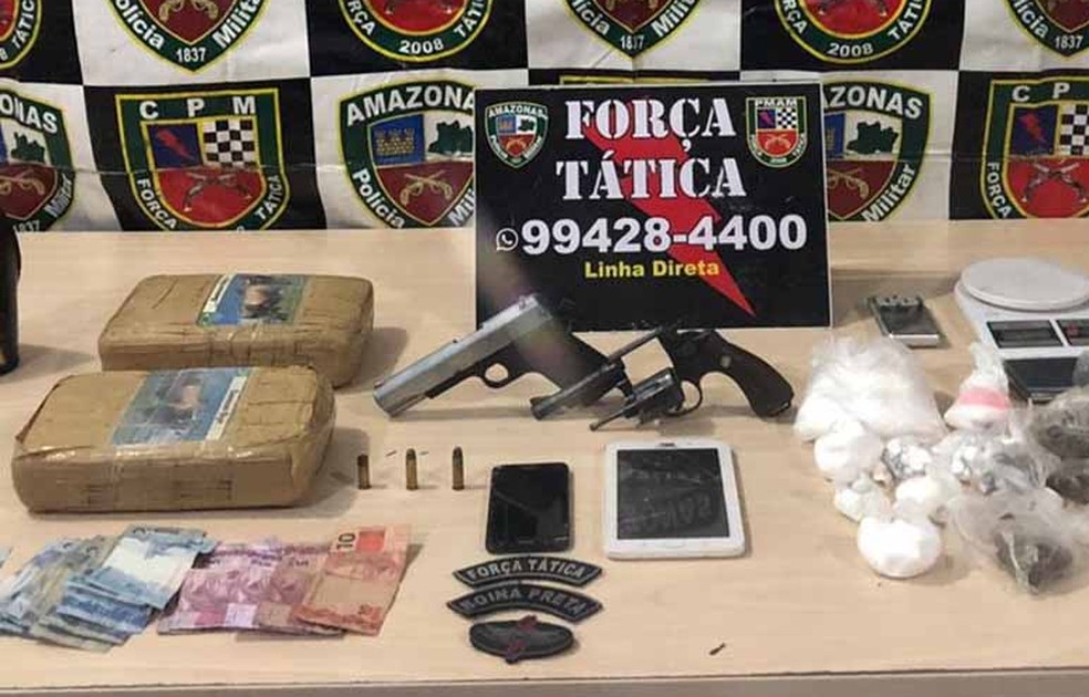 Dupla é presa com drogas e arma de fogo no bairro Santa Etelvina