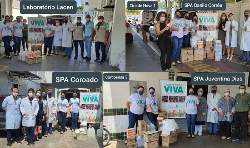 Aleam doa álcool gel, máscaras e outros materiais de proteção para profissionais de quatro instituições de saúde