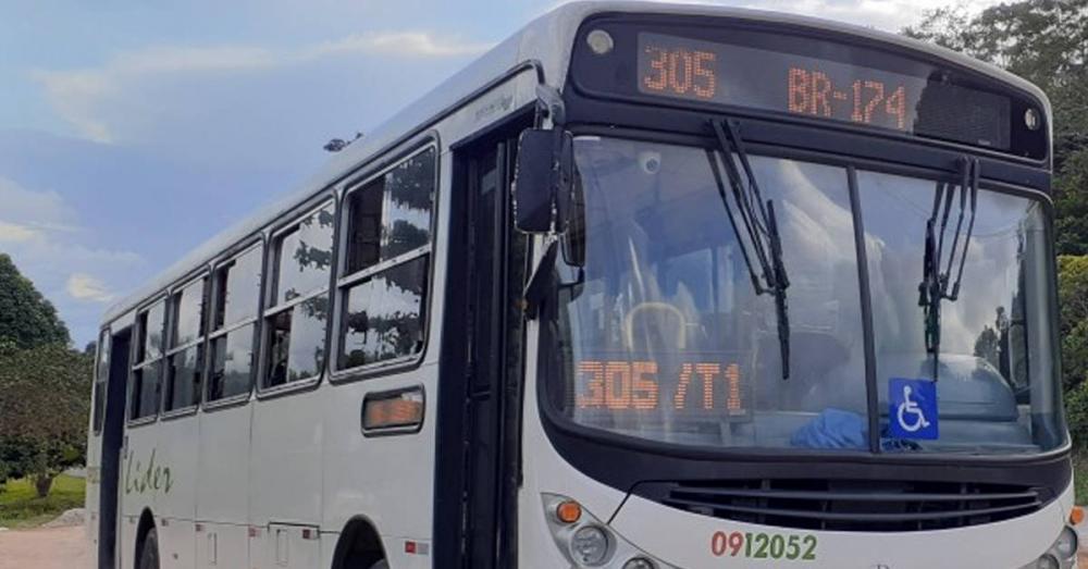 Ônibus da linha 305 é alvo de criminosos com facas na BR-174