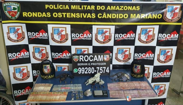 Quadrilha é presa com drogas, armas e dinheiro, em Tabatinga