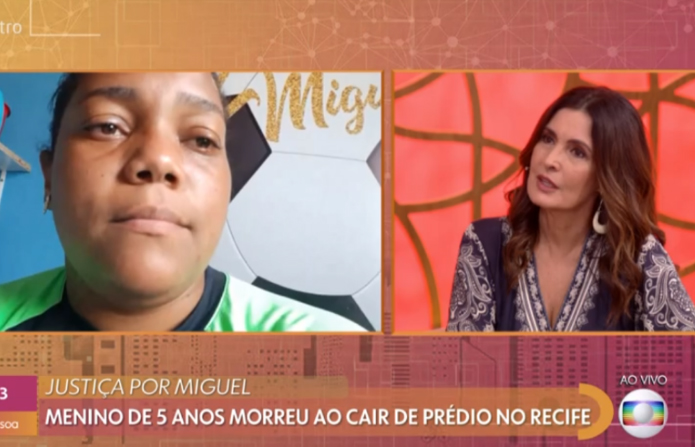 Fátima Bernardes se emociona com mãe de menino Miguel: 'Fique em paz'
