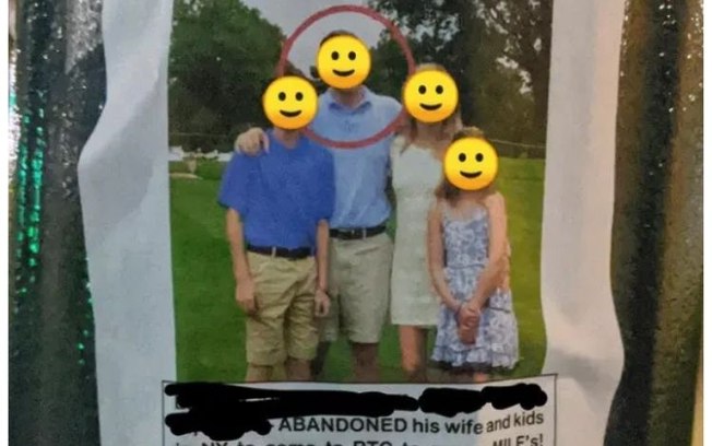 Após traição, mulher espalha panfletos dizendo que o marido abandonou a família