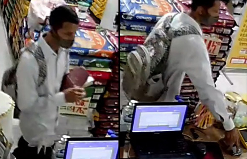 Segurando bíblia, homem entra em petshop e furta celular na Compensa
