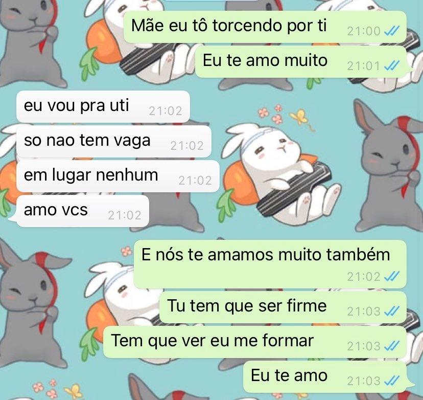 Filha revela últimas mensagem que trocou antes de mãe morrer de Covid