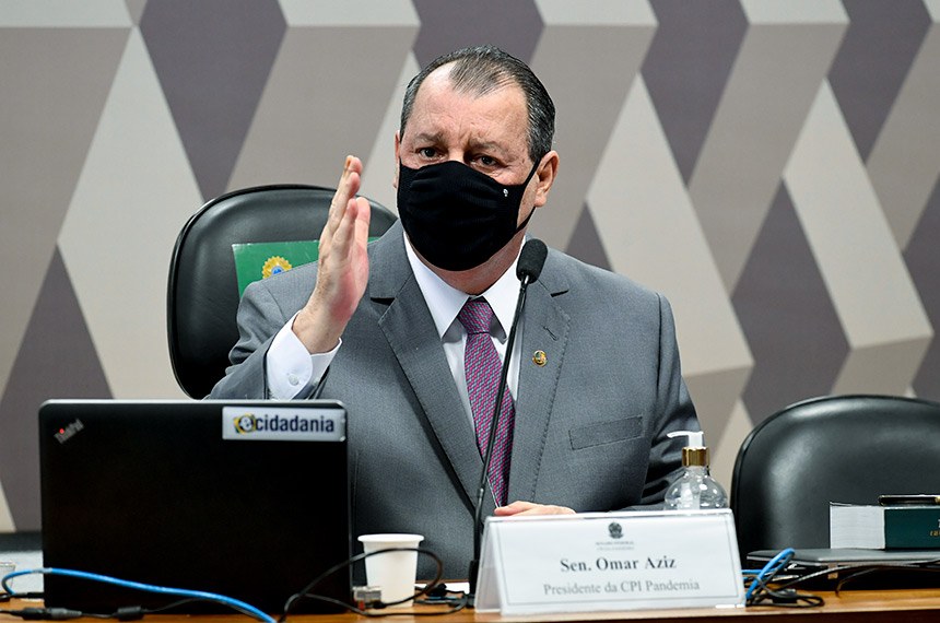 Presidente do Senado diz a Omar Aziz que CPI da Covid precisa parar em julho