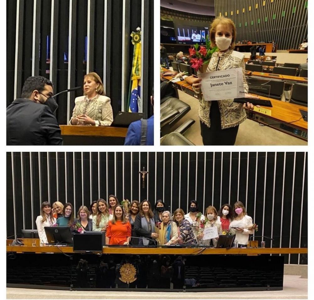 Sócia-fundadora do Sabin homenageada na Câmara dos Deputados