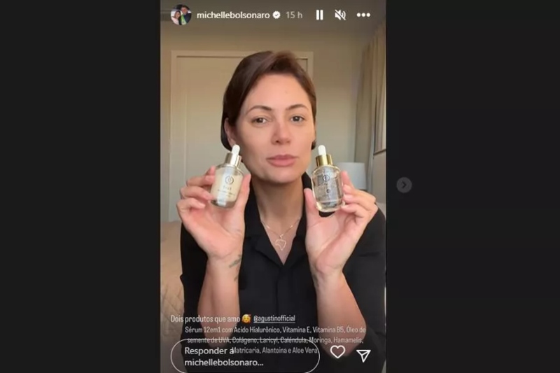 Michelle Bolsonaro vira blogueira e faz ‘publi’ de creme no Instagram