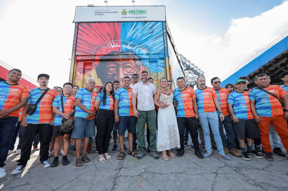 Wilson Lima entrega Bumbódromo reformado com novo mural “Brasil, futuro ancestral”