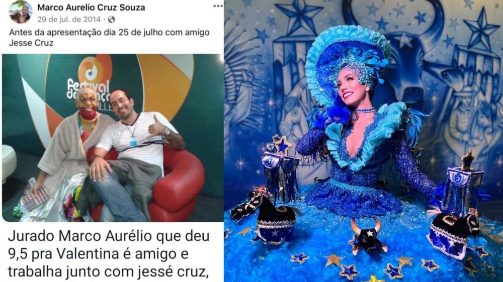 Jurado que deu 9,5 para Valentina, a sinhazinha do boi caprichoso é amigo pessoal do coreógrafo do Garantido