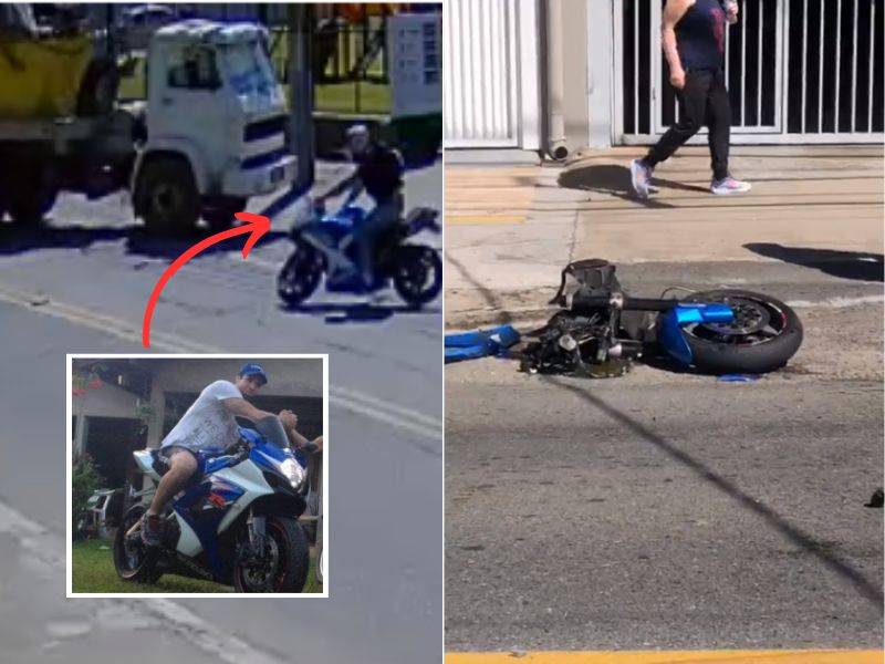 Vídeo: Motociclista é partido ao meio em grave acidente