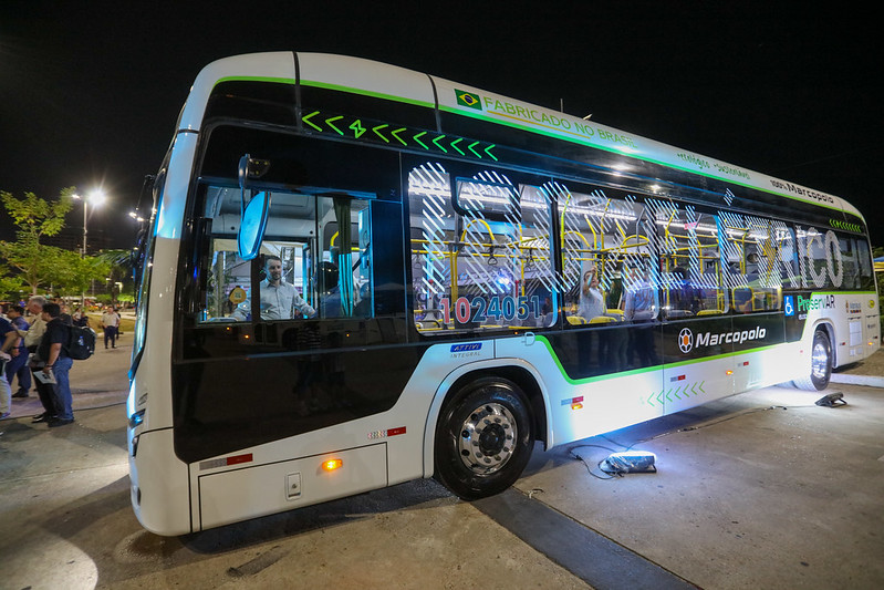 Manaus ganha segundo ônibus elétrico