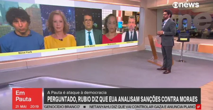 GloboNews: EUA estudam sancionar Moraes por censura a jornalistas, diz Guga Chacra