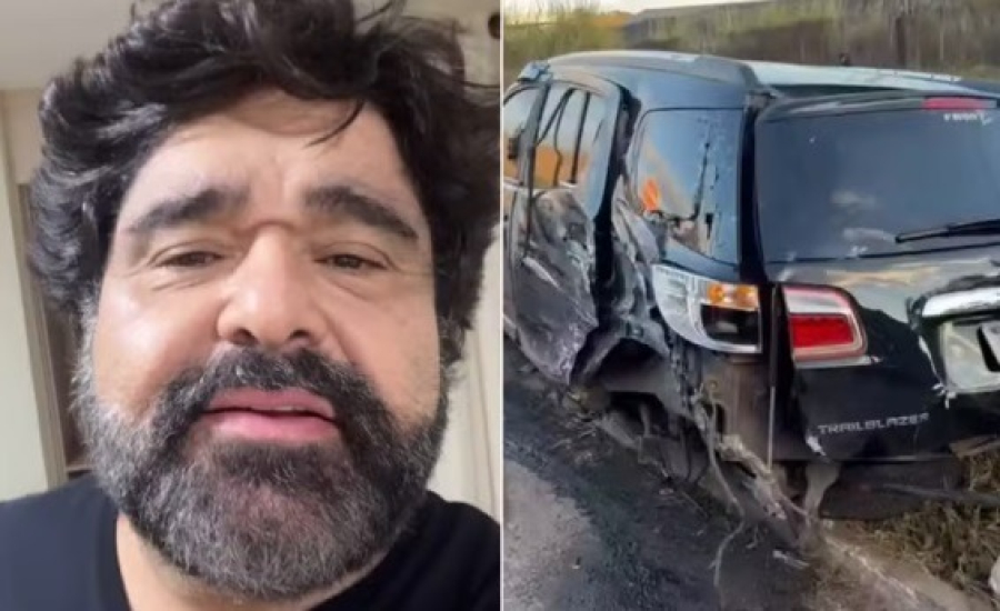 Fabiano, dupla de Cesar Menotti, sofre acidente de carro em rodovia e tranquiliza fãs: ‘Livramento grande’