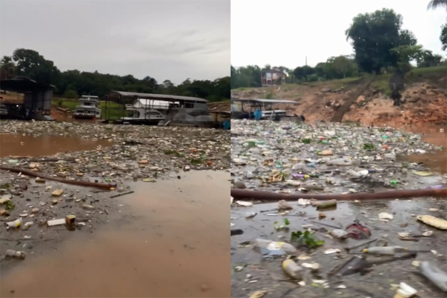 Lixo volta a atingir o Tarumã e expõe crise ambiental em Manaus 