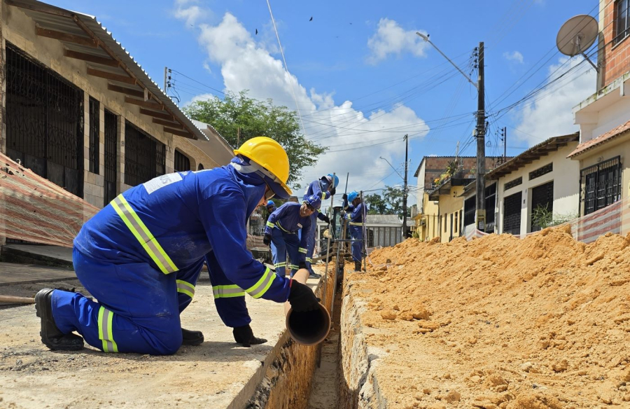 Águas de Manaus avança com obras de esgotamento sanitário em 10 áreas; confira o cronograma