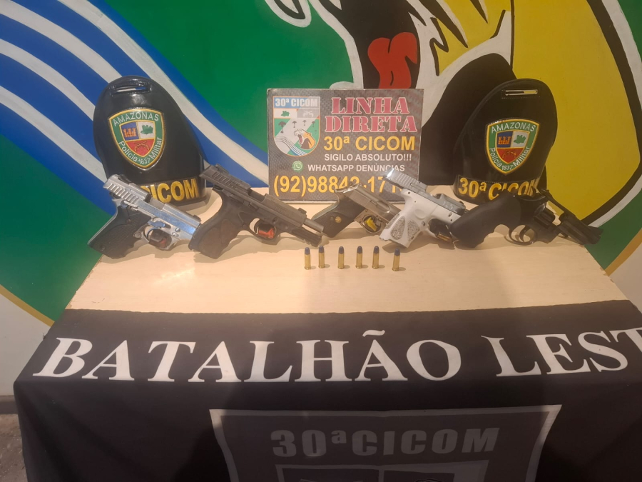 Líder de facção criminosa é preso com cinco armas de fogo na zona Leste de Manaus