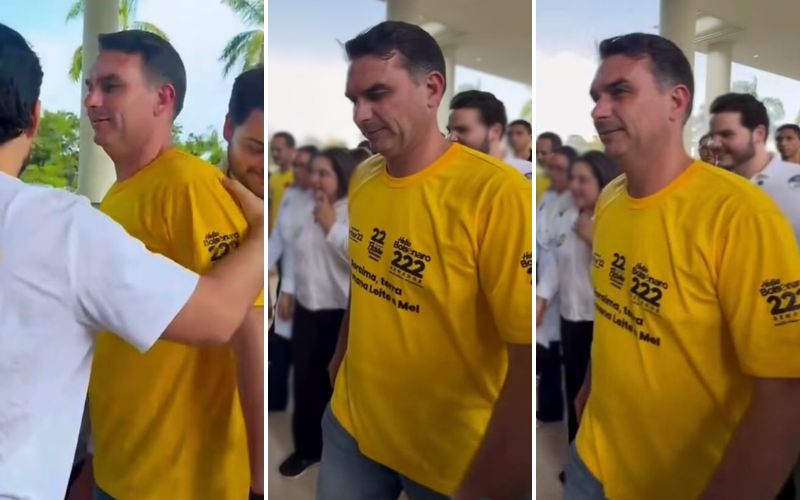 Flávio Bolsonaro chega a Manaus para agenda de campanha