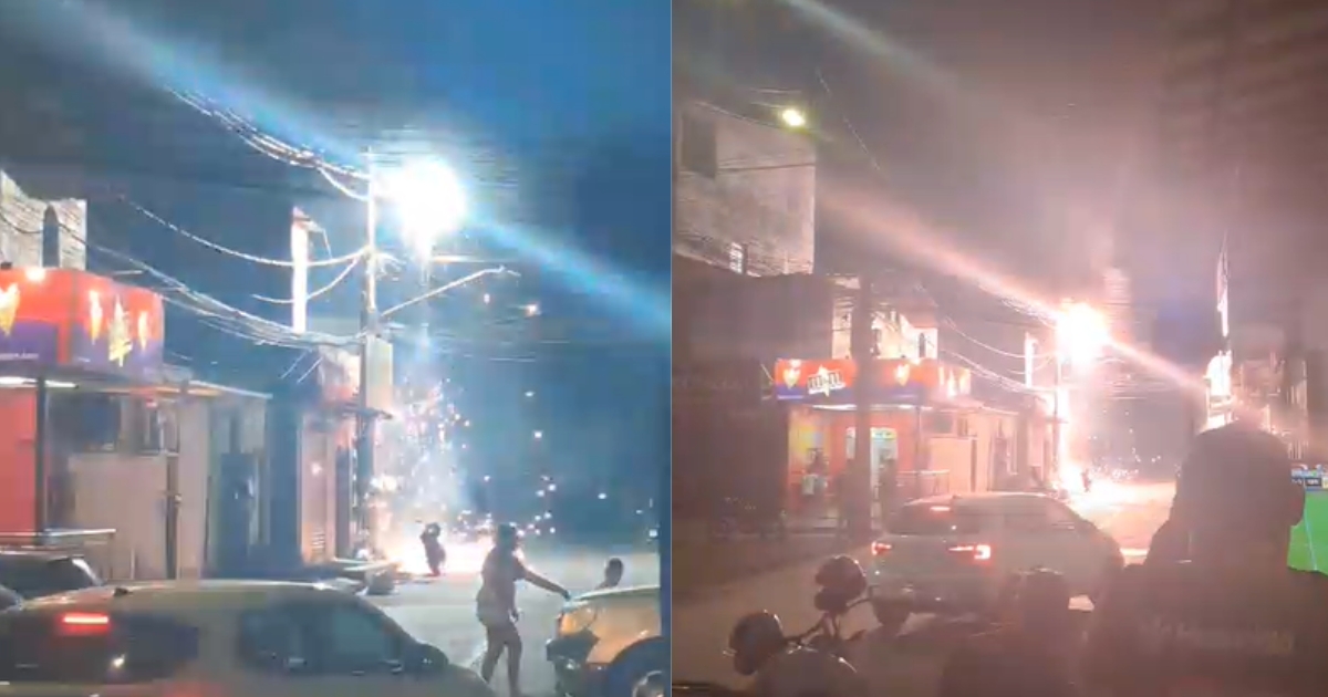 Transformador pega fogo e explode no bairro Cidade de Deus, em Manaus