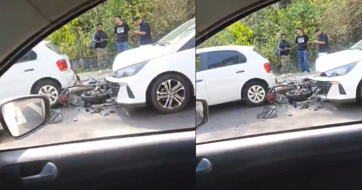 Acidente envolvendo dois carros e motocicleta é registrado em Manaus