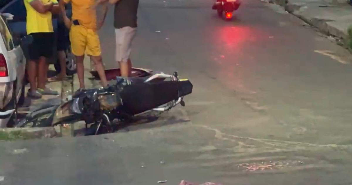 Motociclista tem perna decepada em acidente no Japiim, em Manaus
