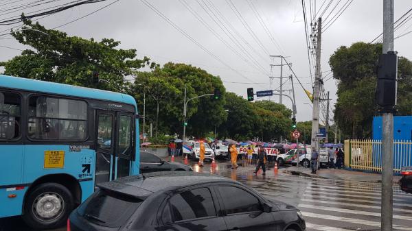 Manifestantes em