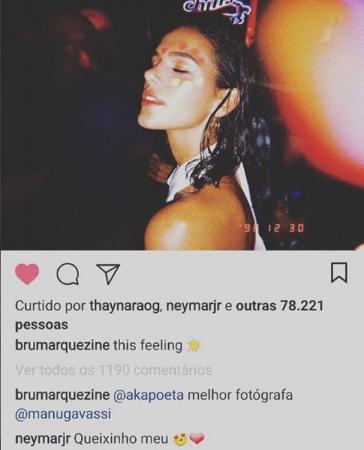 Neymar manda recado fofo em foto de Marquezine: 